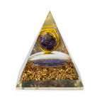 Med Organite Pirámides 7x6 cm - Amatista envuelta - Virutas de cobre