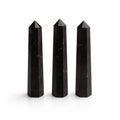 Punta obelisco de seis caras de piedra preciosa, aprox. 11 cm - Turmalina negra