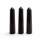 Punta obelisco de seis caras de piedra preciosa, aprox. 11 cm - Turmalina negra