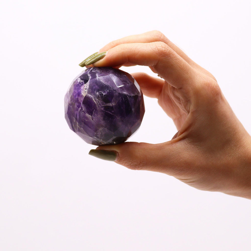 Bola Curativa de Piedras Preciosas y soporte - Cuarzo rosa
