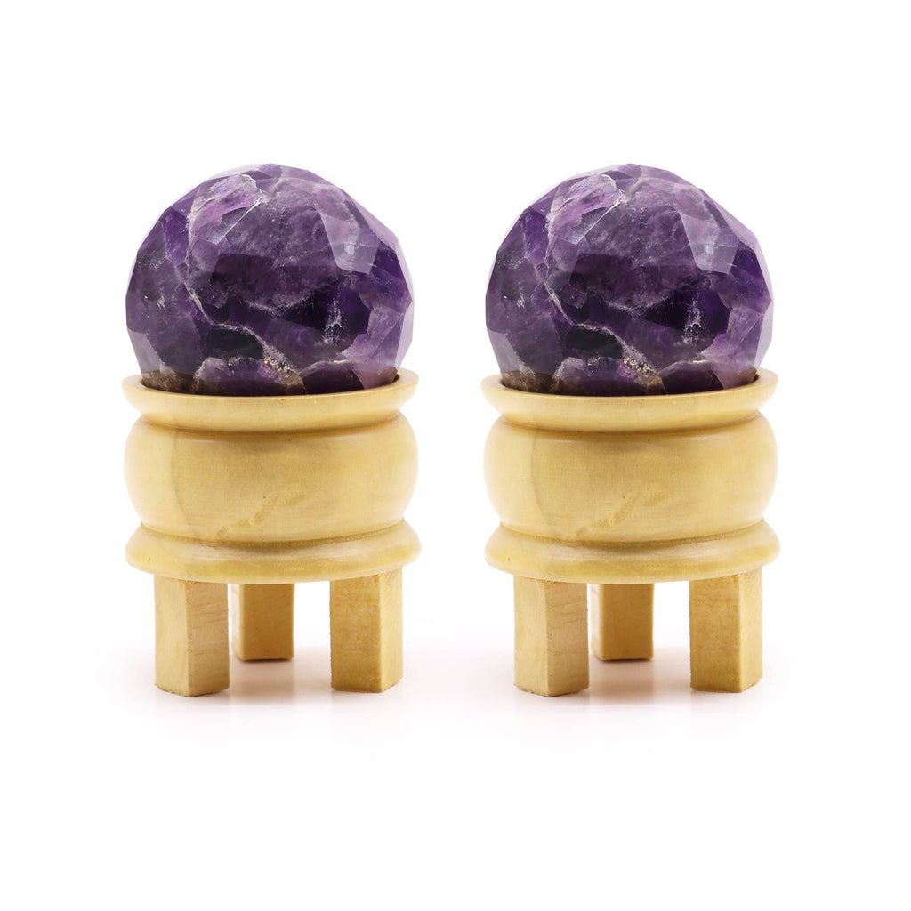 Bola Curativa de Piedras Preciosas y soporte - Cuarzo rosa