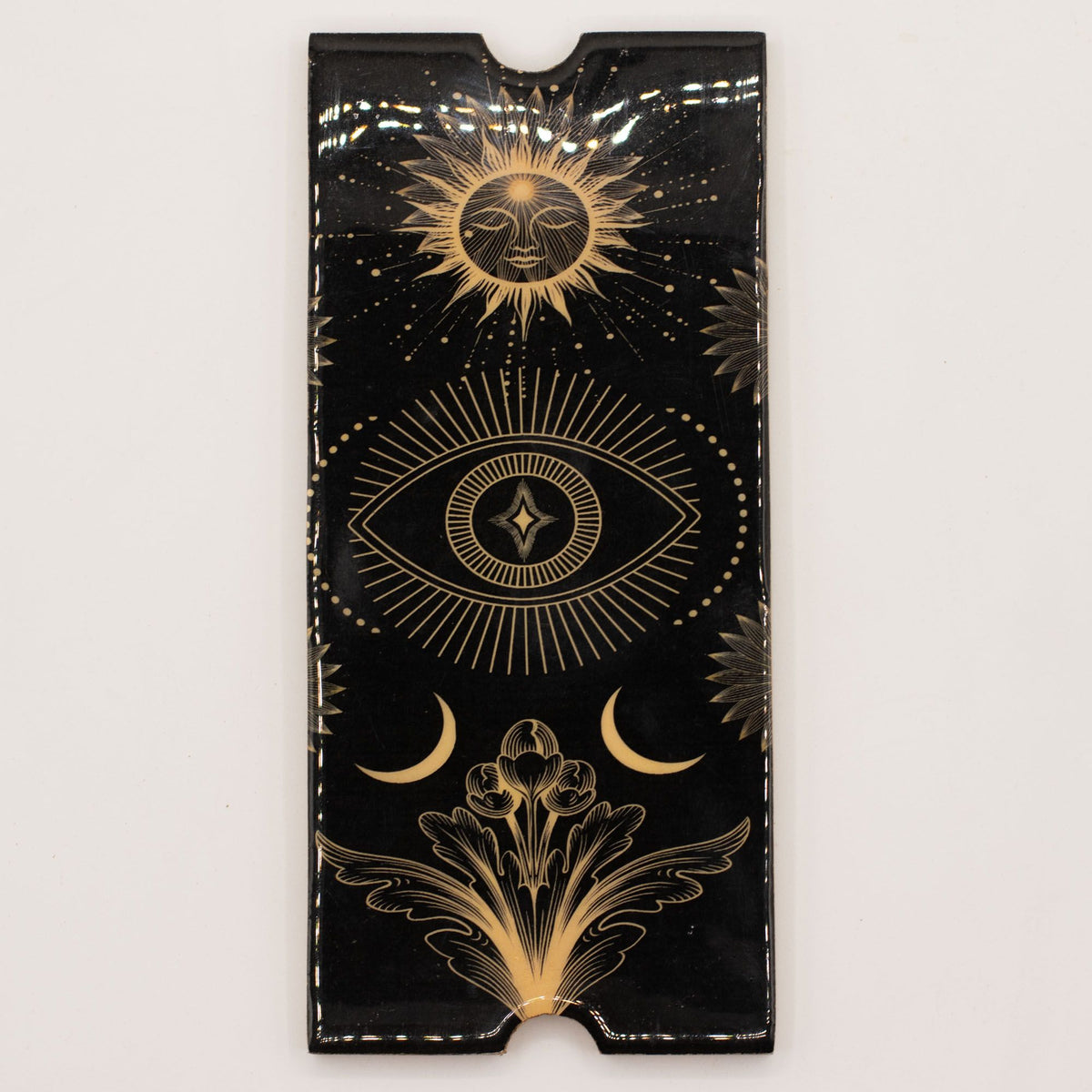 Caja de tarot de cuatro compartimentos con soporte para cartas
