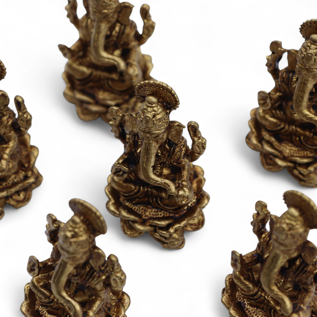 Dioses en miniatura de latón - Ganesha (22 g)  - 37 mm