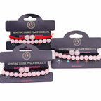 Pulseras de Doble Poder - Cuarzo Rosa
