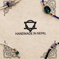 Collar fino de howlita nepalesa de doble hilera y cuentas facetadas - (42 cm)