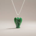 Colgante de ángel guardián de gema - aventurina verde